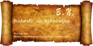 Budaházy Nikoletta névjegykártya